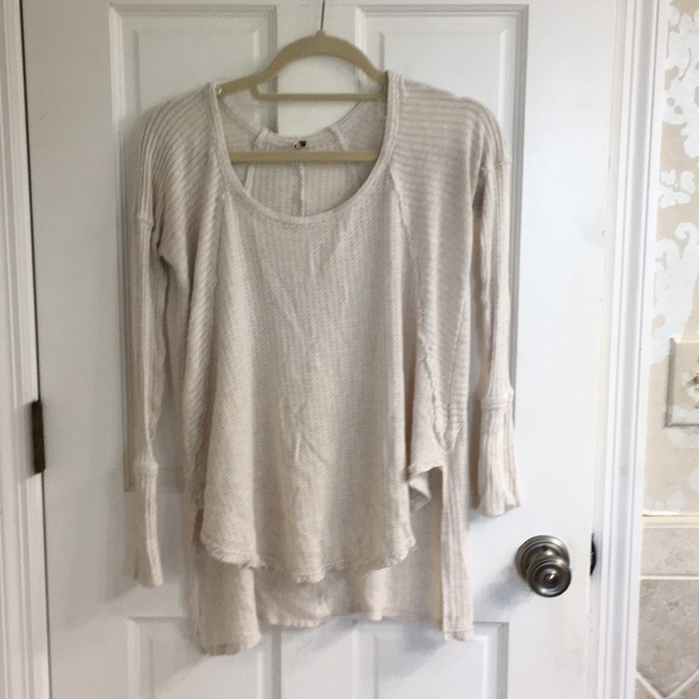 Free people tan thermal long sleeve
